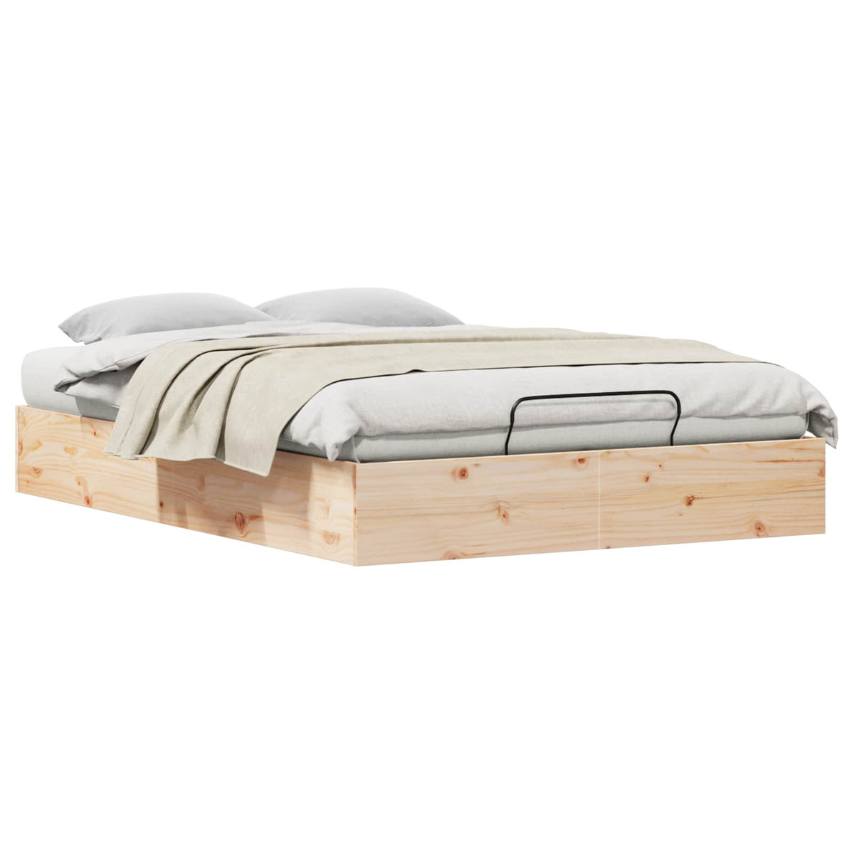 Ottoman Bedframe met Opslag Naturel 140 x 200 cm is nu te koop bij PeponiXL, paradijselijk wonen!