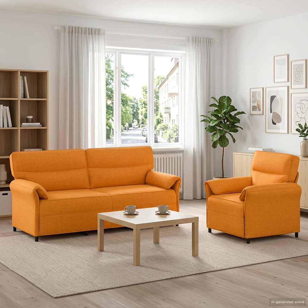 Bankstel 2 st Donkergeel Stof is nu te koop bij PeponiXL, paradijselijk wonen!