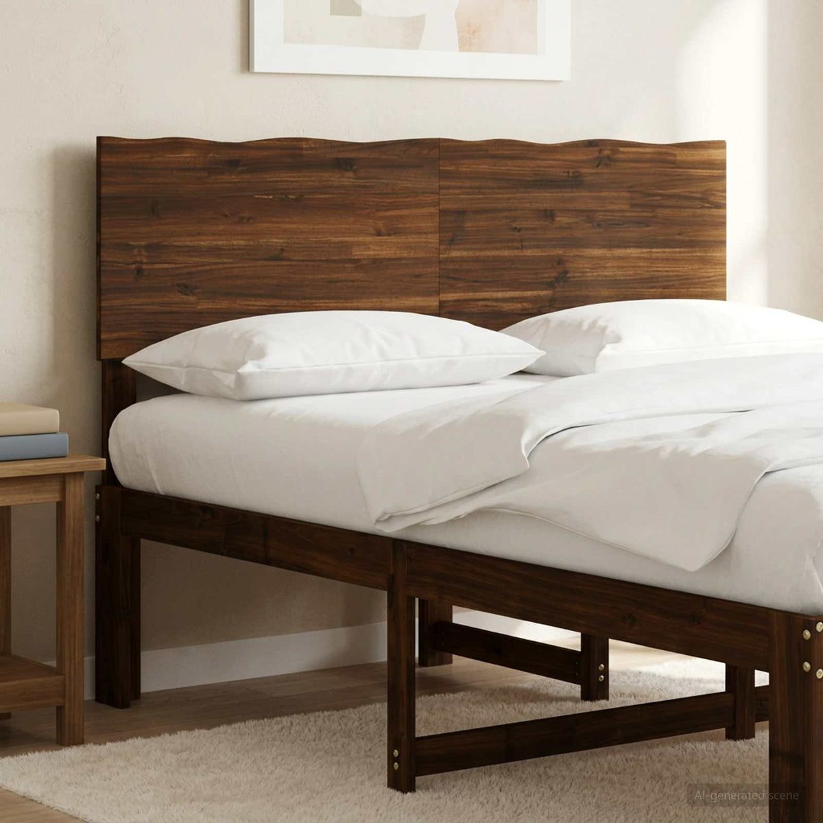 vidaXL Live Edge Hoofdbord ROSTOCK Donkerbruin 120 cm