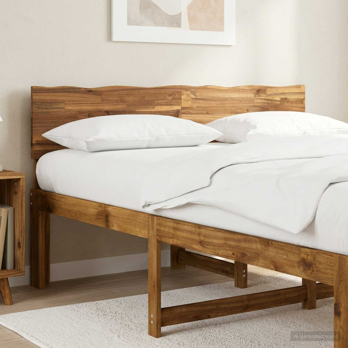 Boomstamrand hoofdeinde ROSTOCK Naturel 150 cm is nu te koop bij PeponiXL, paradijselijk wonen!