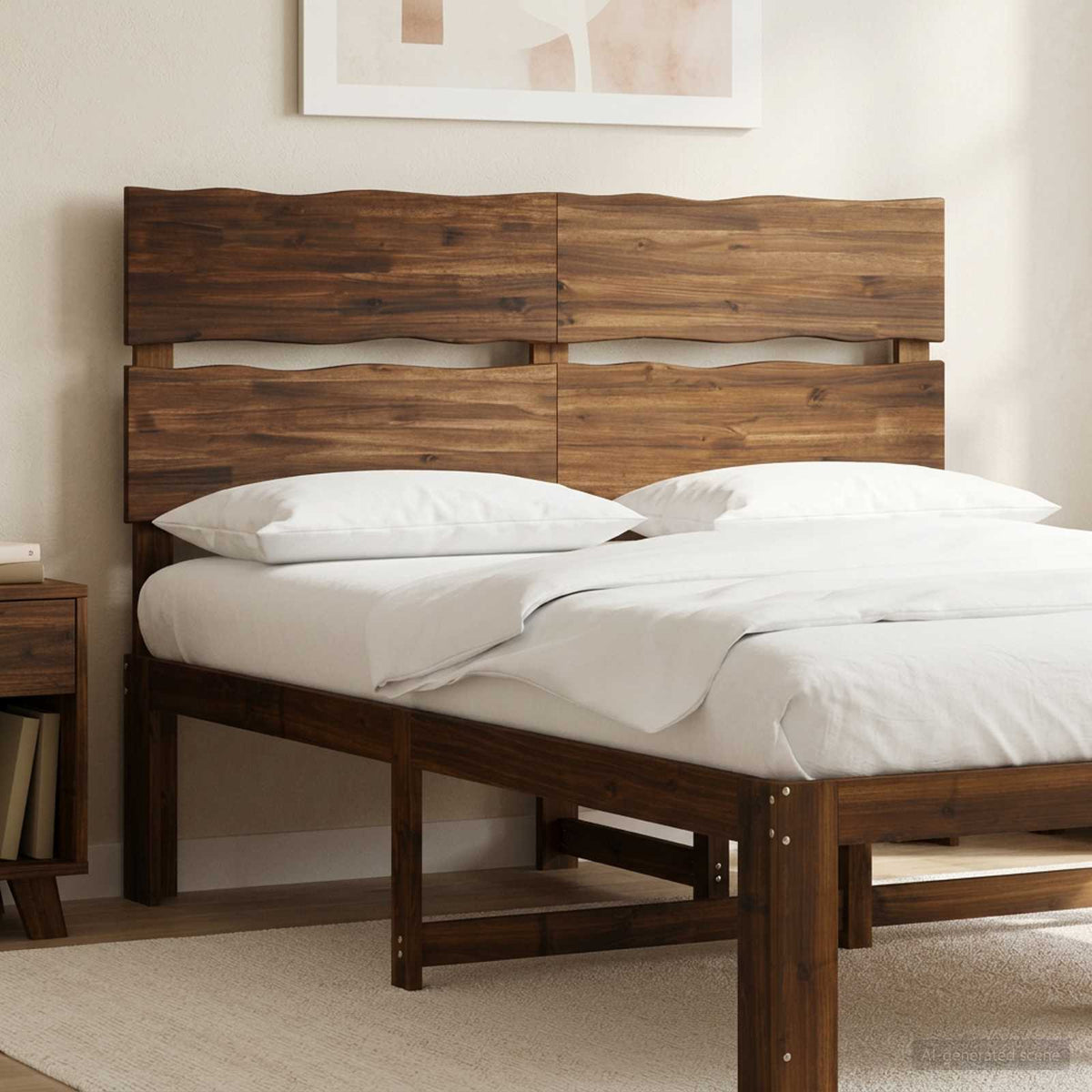 vidaXL Live Edge Hoofdbord ROSTOCK Donkerbruin 150 cm