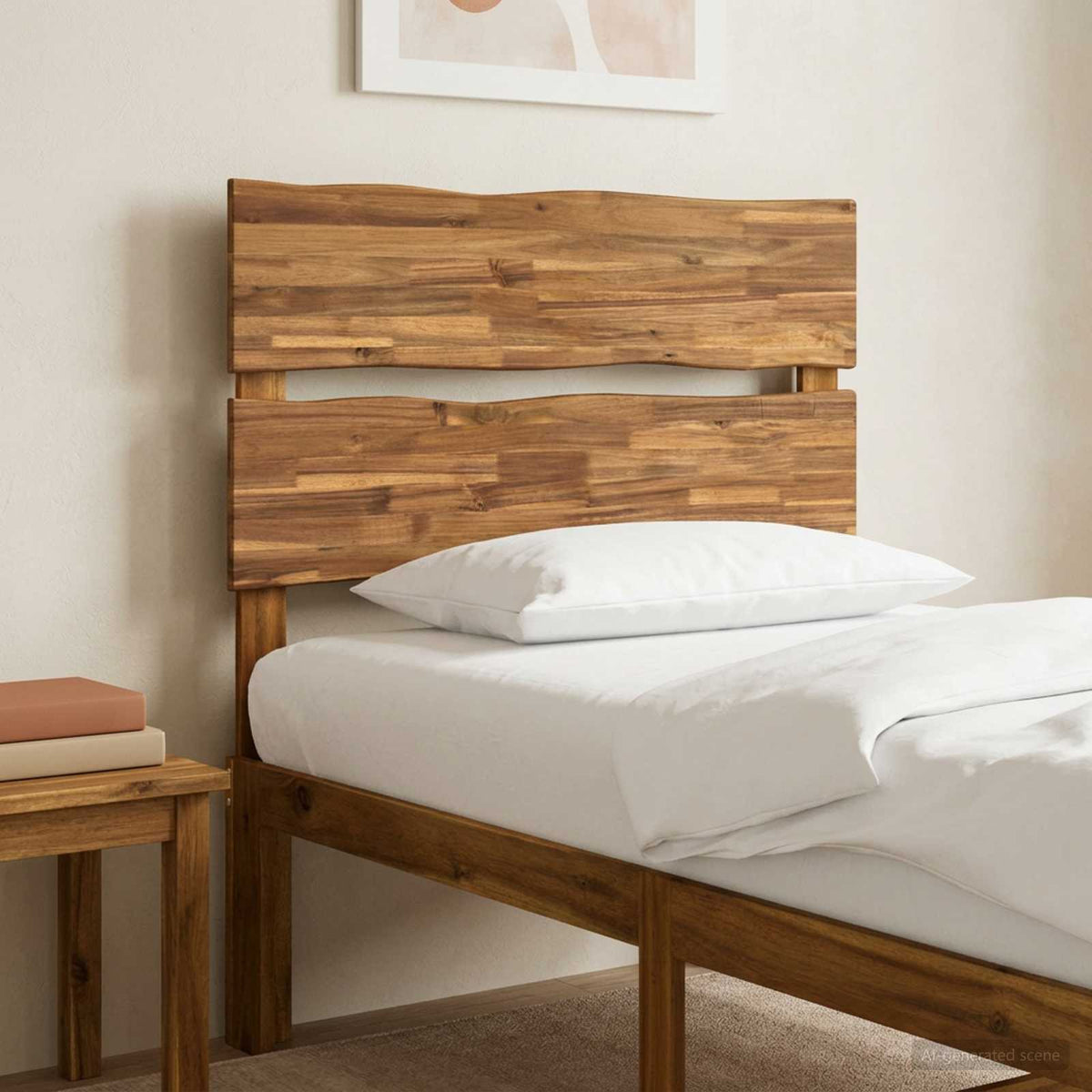 Live Edge Hoofdbord ROSTOCK Naturel 80 cm Massief Acaciahout is nu te koop bij PeponiXL, paradijselijk wonen!