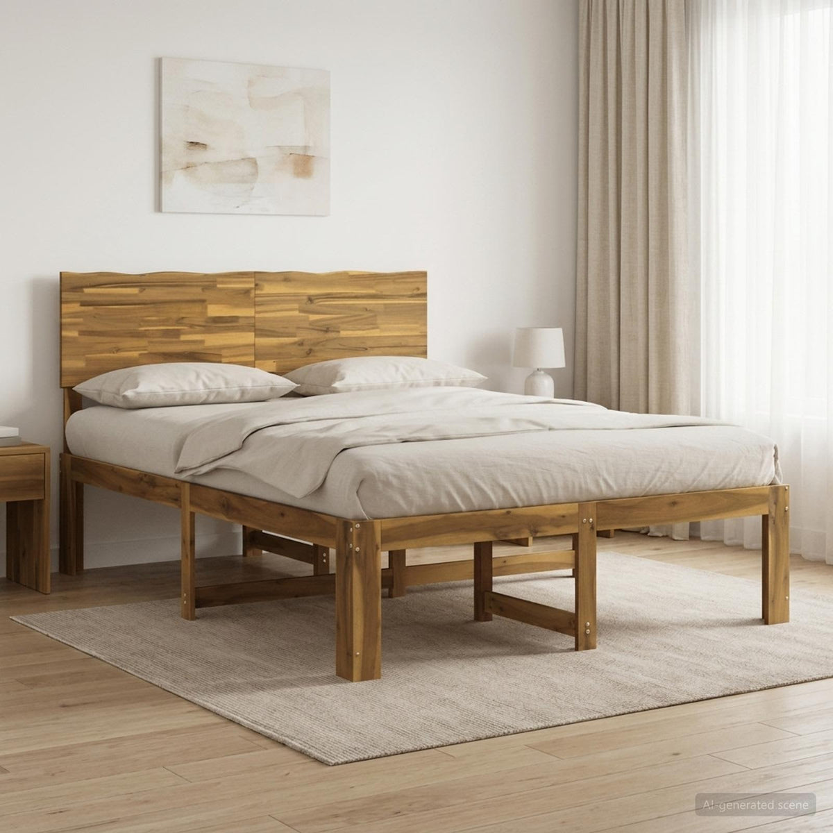 vidaXL Tweepersoonsbed met hoofdeinde ROSTOCK Wit 120 x 190 cm
