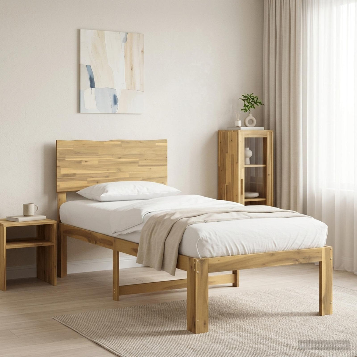 vidaXL Eenpersoonsbed met hoofdbord ROSTOCK Wit 90 x 200 cm