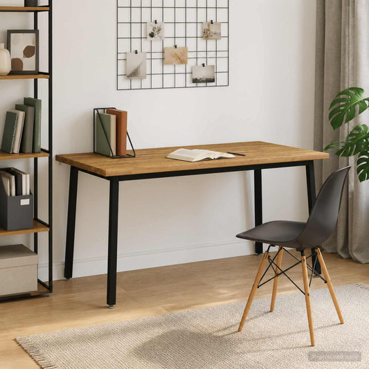 vidaXL Live Edge Eettafel 160 x 90 x 75 cm Massief Acaciahout Wit