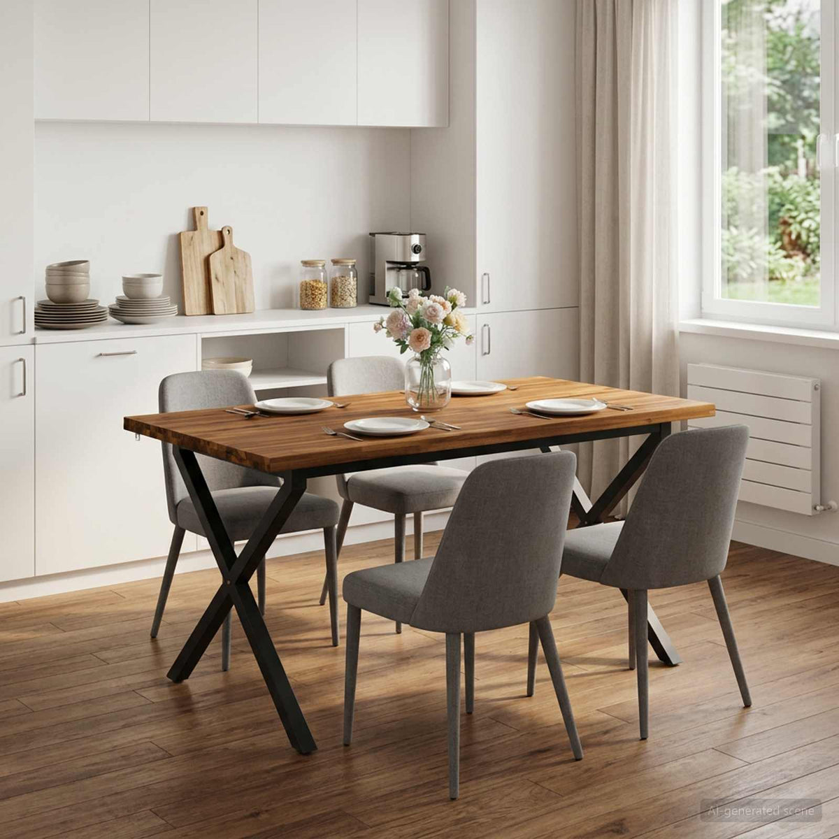 Live Edge Eettafel 140 x 70 x 75 cm Massief Acaciahout Naturel is nu te koop bij PeponiXL, paradijselijk wonen!