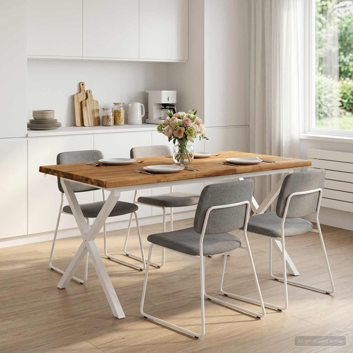 Live Edge Eettafel 160 x 90 x 75 cm Massief Acaciahout Naturel is nu te koop bij PeponiXL, paradijselijk wonen!