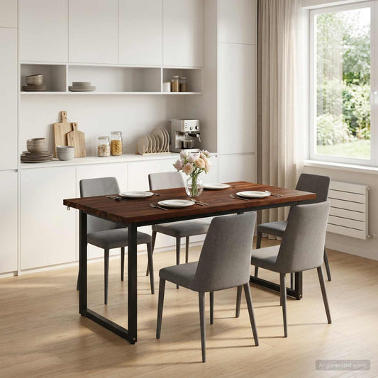 Vierkante Eettafel 160 x 70 x 75 cm Massief Acaciahout is nu te koop bij PeponiXL, paradijselijk wonen!