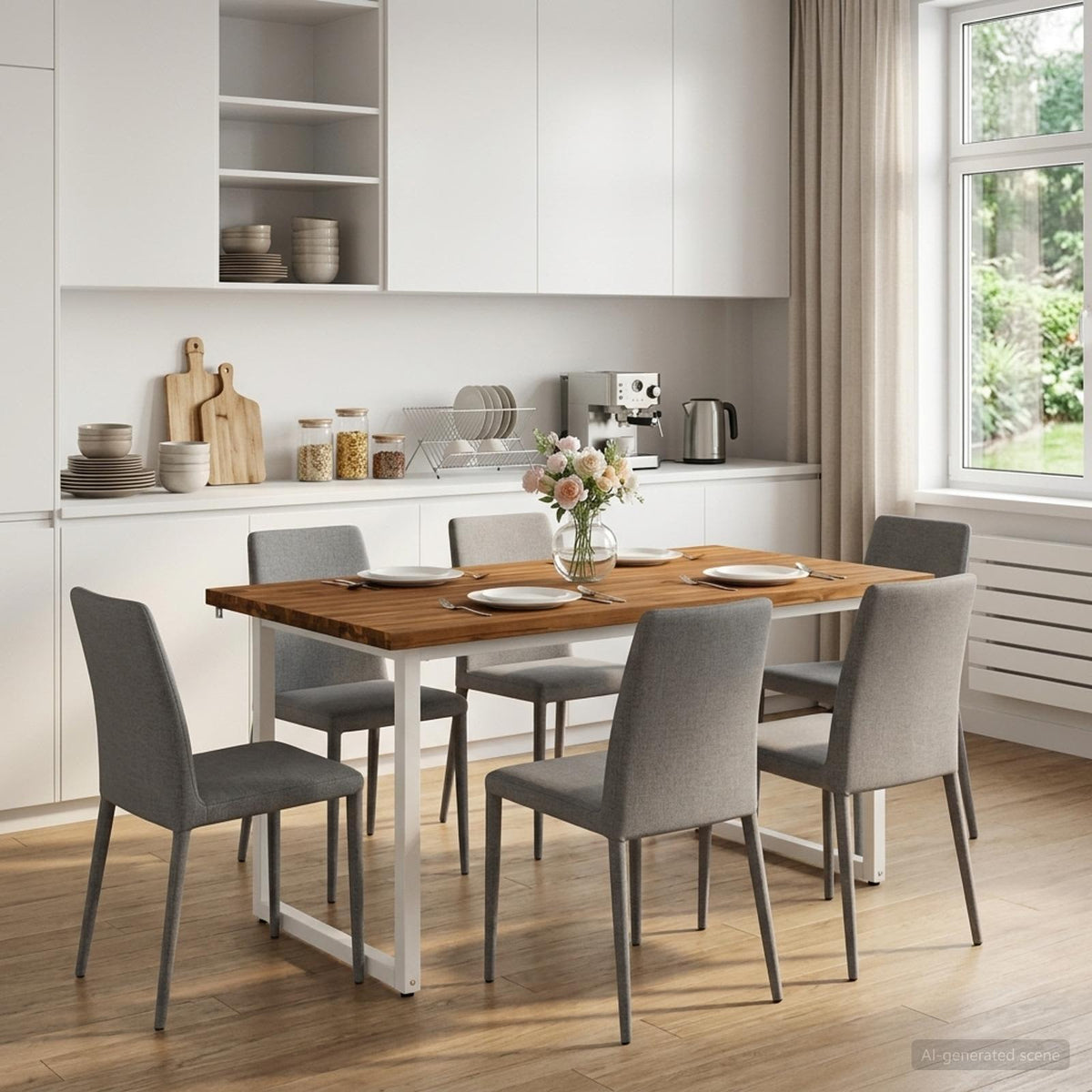 Vierkante Eettafel 160 x 70 x 75 cm Massief Acaciahout Naturel is nu te koop bij PeponiXL, paradijselijk wonen!
