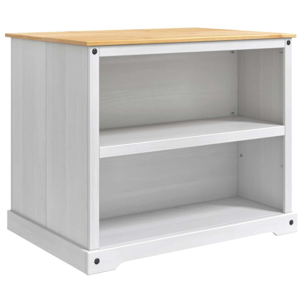 Keuken Trolley 2 pcs Wit en Honing Was 112 x 77 x 91,5 cm is nu te koop bij PeponiXL, paradijselijk wonen!