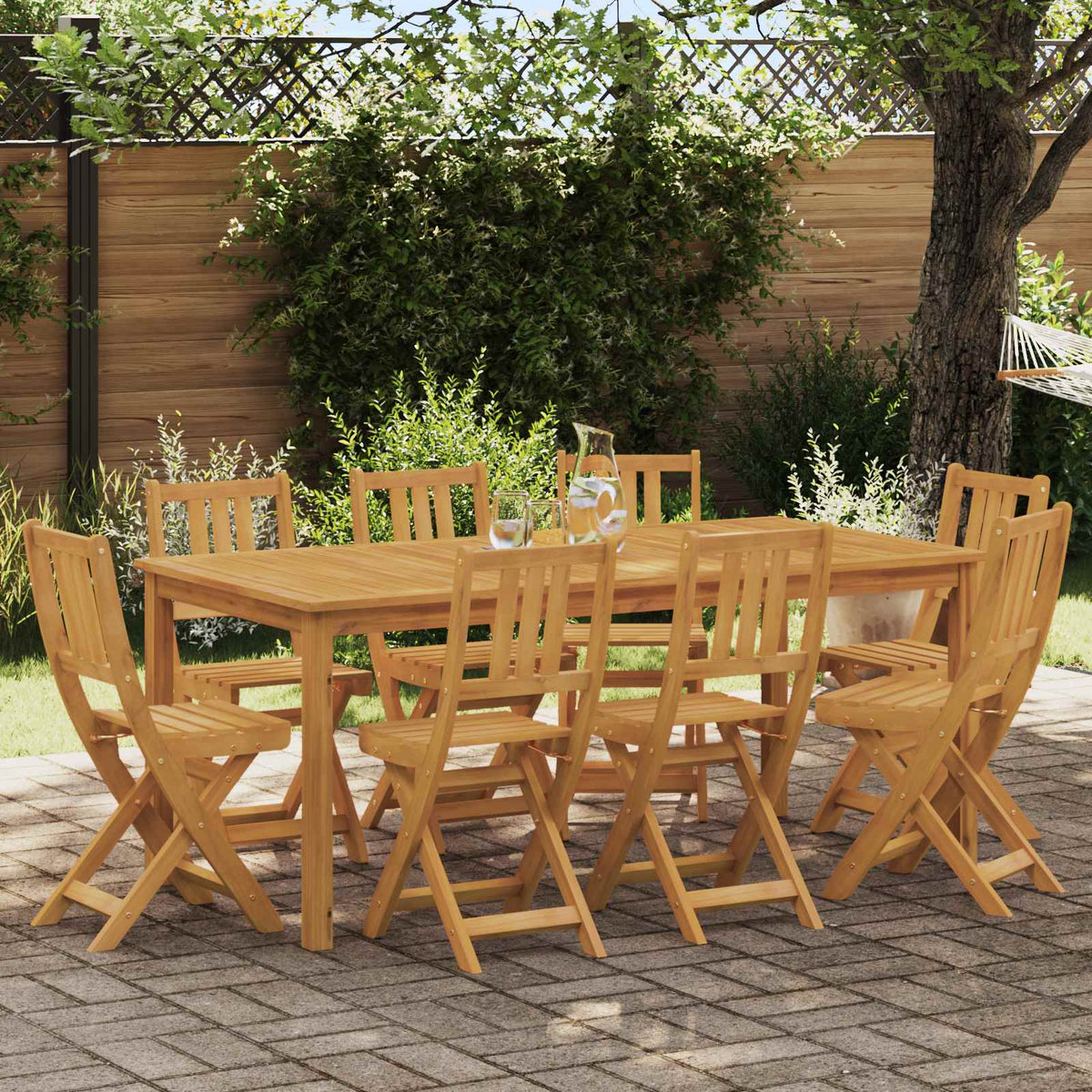 Bistrostoelen voor buiten 8 pcs Naturel 40 x 42 x 85 cm is nu te koop bij PeponiXL, paradijselijk wonen!
