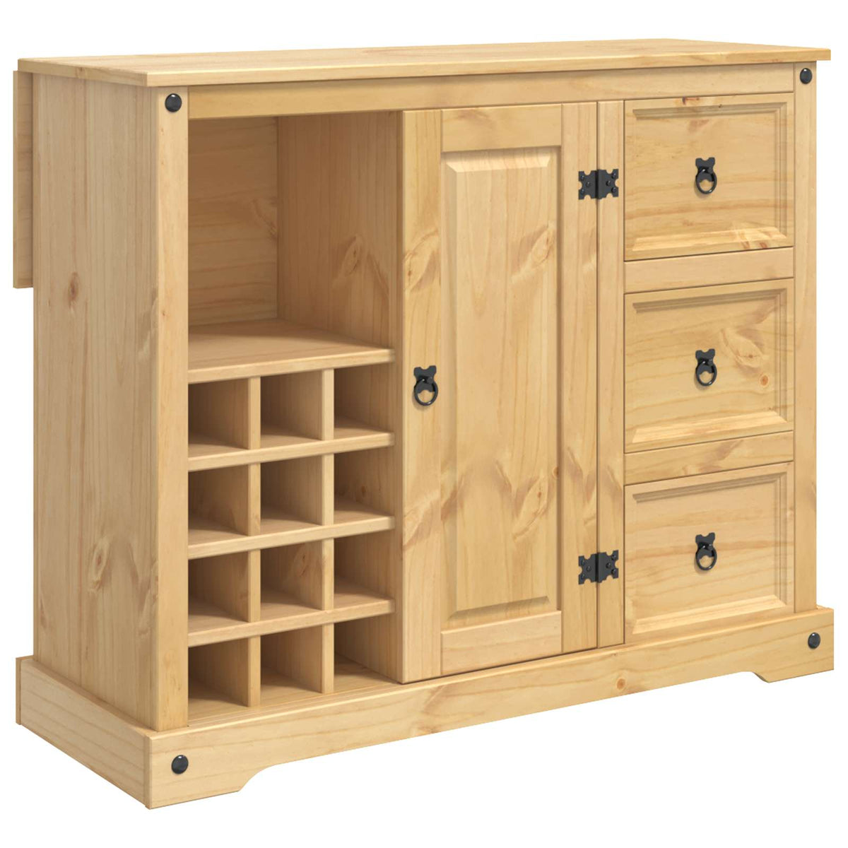 Keukenopslag Honing Wax 112 x 70 x 91,5 cm Massief dennenhout is nu te koop bij PeponiXL, paradijselijk wonen!