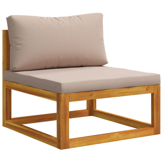 Modulaire middenbank met kussens 100 % polyester Massief Acacia is nu te koop bij PeponiXL, paradijselijk wonen!