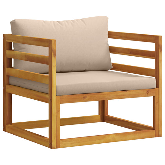 Hoekbank met kussens 100 % polyester Massief Acacia Naturel is nu te koop bij PeponiXL, paradijselijk wonen!