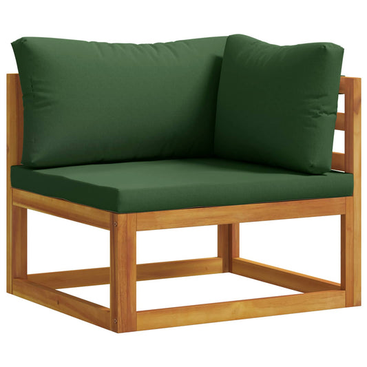 Hoekbank met kussens 100 % polyester Massief Acacia Naturel is nu te koop bij PeponiXL, paradijselijk wonen!