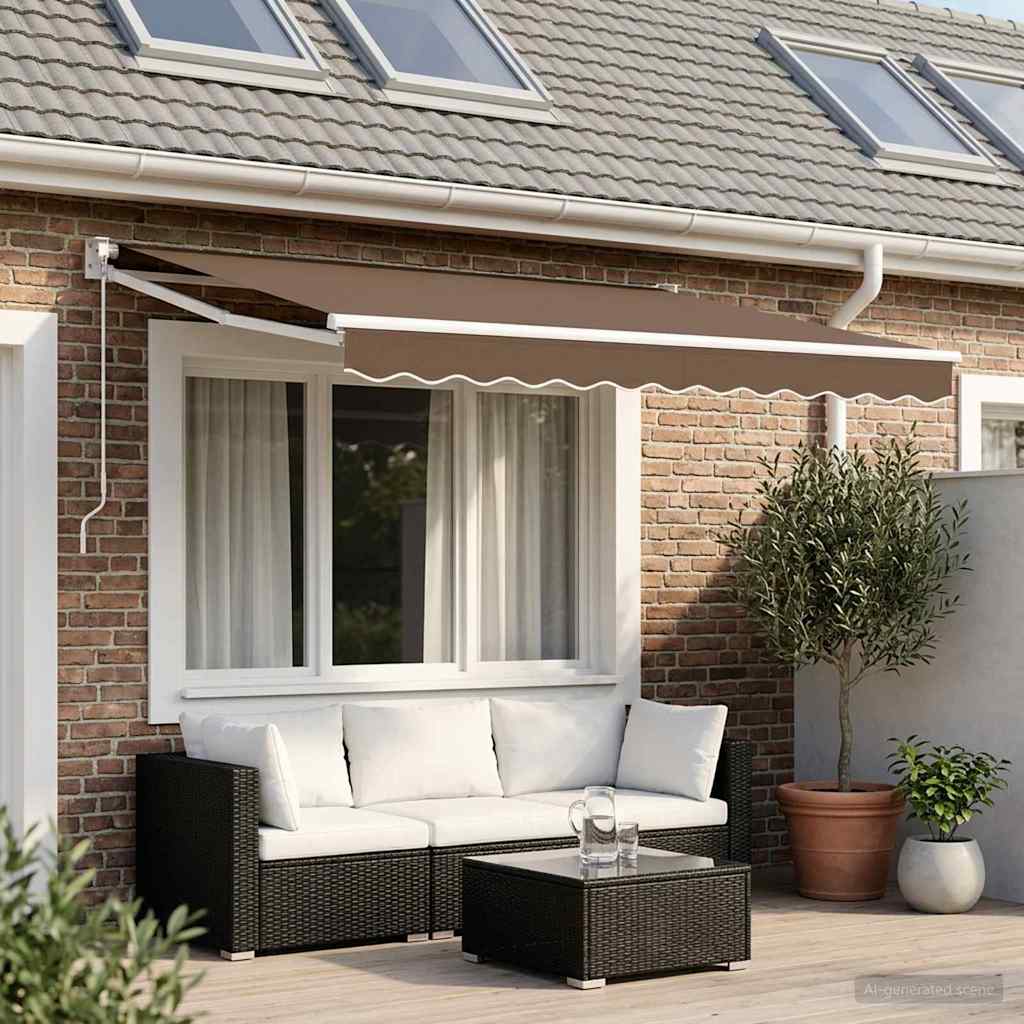 Uitschuifbare luifel Taupe 3,5 x 2,5 m is nu te koop bij PeponiXL, paradijselijk wonen!