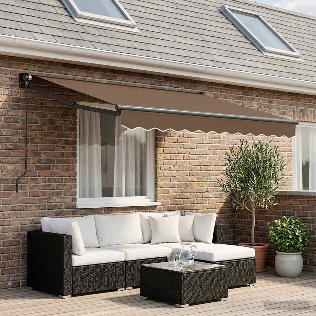 Uitschuifbare luifel Taupe 3 x 2,5 m is nu te koop bij PeponiXL, paradijselijk wonen!