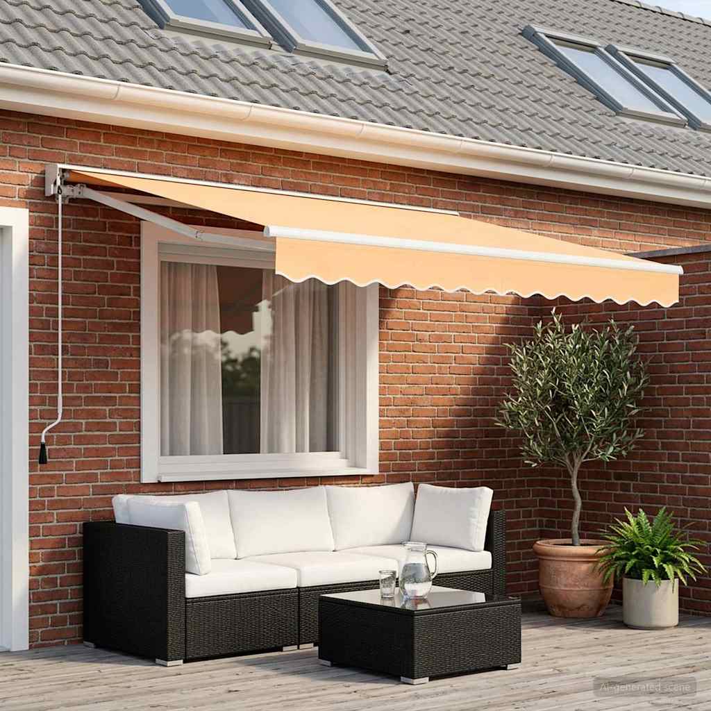 Elektrisch Uittrekbaar Zonnescherm Zand 3 x 2,5 m is nu te koop bij PeponiXL, paradijselijk wonen!