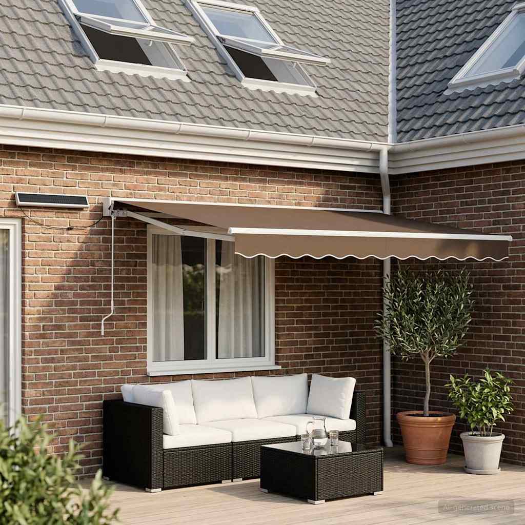 Elektrisch Uittrekbaar Zonnescherm Taupe 2,5 x 2 m is nu te koop bij PeponiXL, paradijselijk wonen!