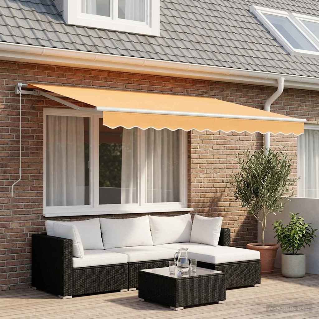 Uitschuifbare luifel Zand 3 x 2,5 m Polyester en Aluminium is nu te koop bij PeponiXL, paradijselijk wonen!