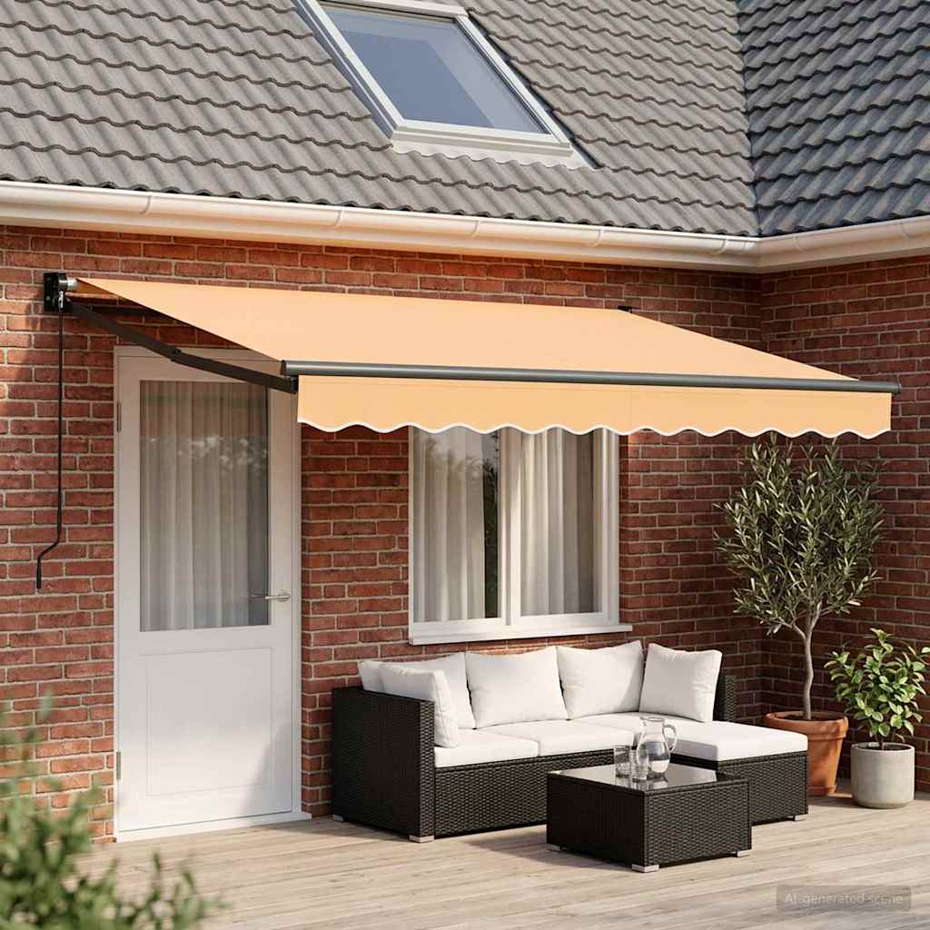 Uitschuifbare luifel Zand 5 x 3 m 100% Polyester en Aluminium is nu te koop bij PeponiXL, paradijselijk wonen!