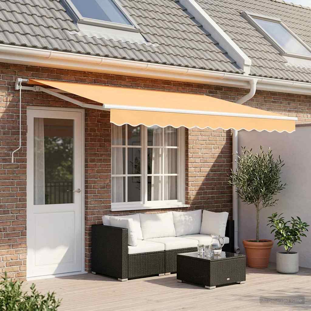 Uitschuifbare luifel Zand 5 x 3 m Polyester en Aluminium is nu te koop bij PeponiXL, paradijselijk wonen!