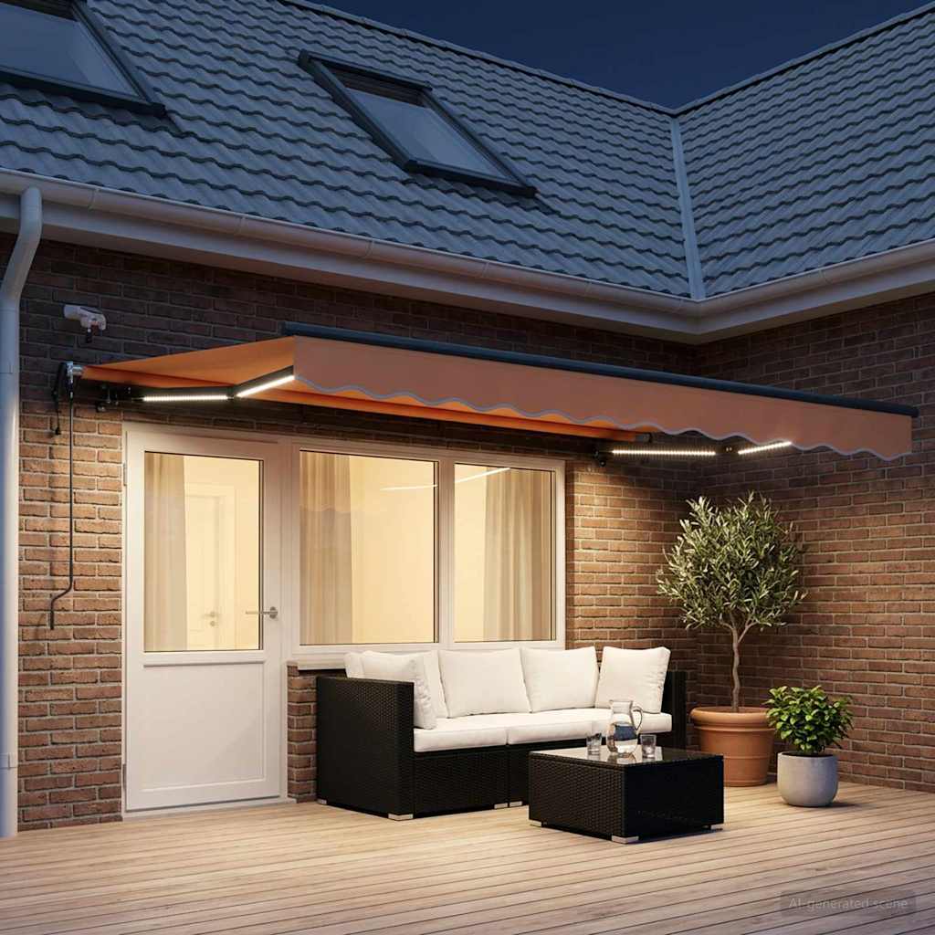 Uitschuifbare luifel Zand 450 × 350 cm Polyester is nu te koop bij PeponiXL, paradijselijk wonen!