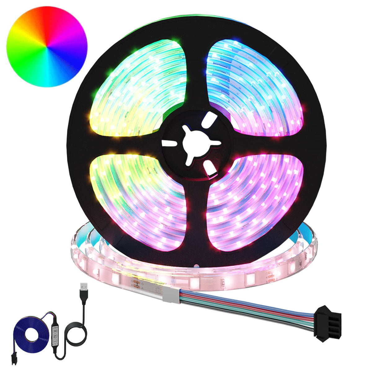 LED-strip 2 pcs Zwart en transparant 5100 mm Koper en kunststof is nu te koop bij PeponiXL, paradijselijk wonen!