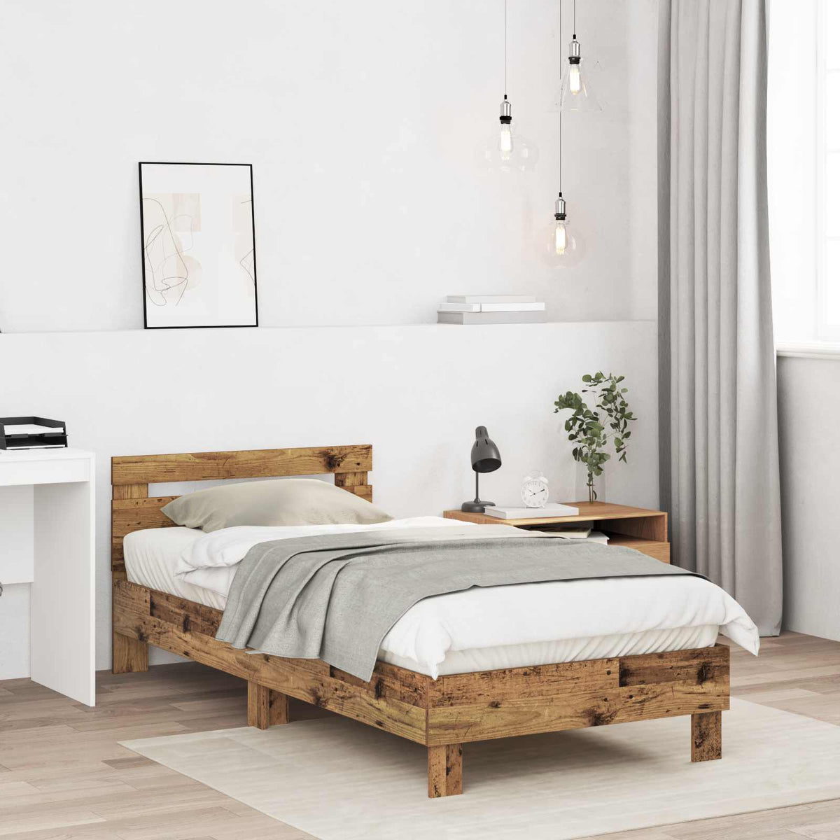 Bedframe Oud hout Bewerkt hout is nu te koop bij PeponiXL, paradijselijk wonen!