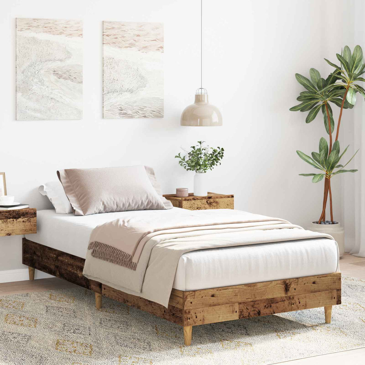 Bedframe Oud hout Bewerkt hout is nu te koop bij PeponiXL, paradijselijk wonen!
