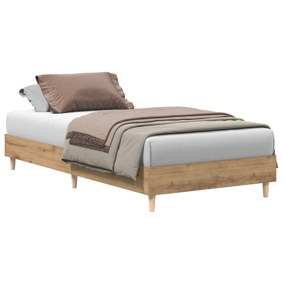 Bedframe Artisanaal eiken Bewerkt hout is nu te koop bij PeponiXL, paradijselijk wonen!
