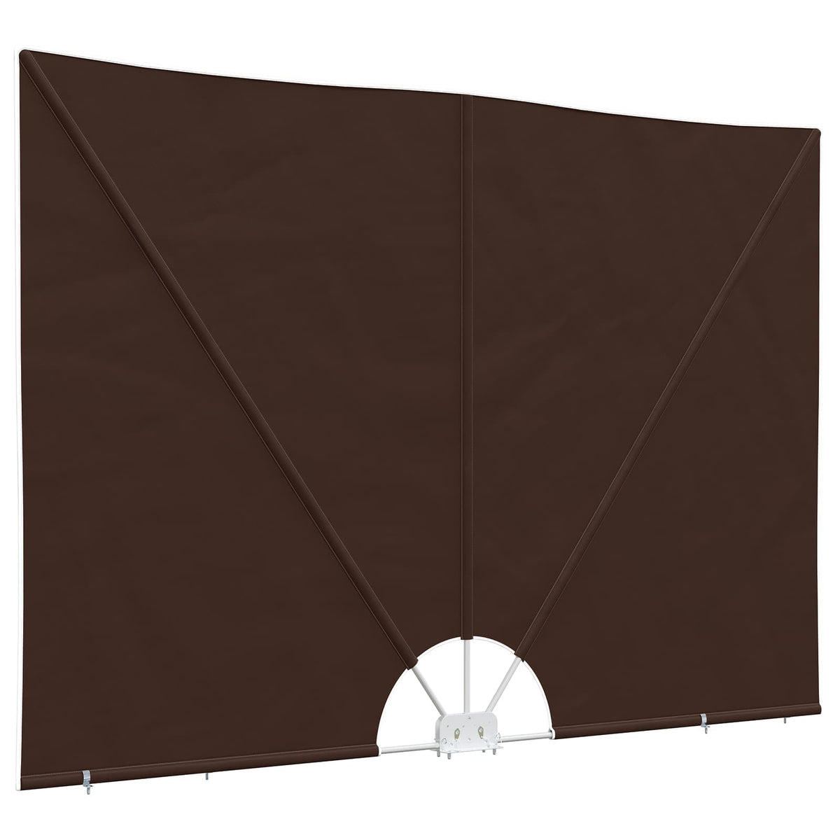 Balkon Privacy Scherm 240 x 160 cm Polyester Rechthoekig Bruin is nu te koop bij PeponiXL, paradijselijk wonen!