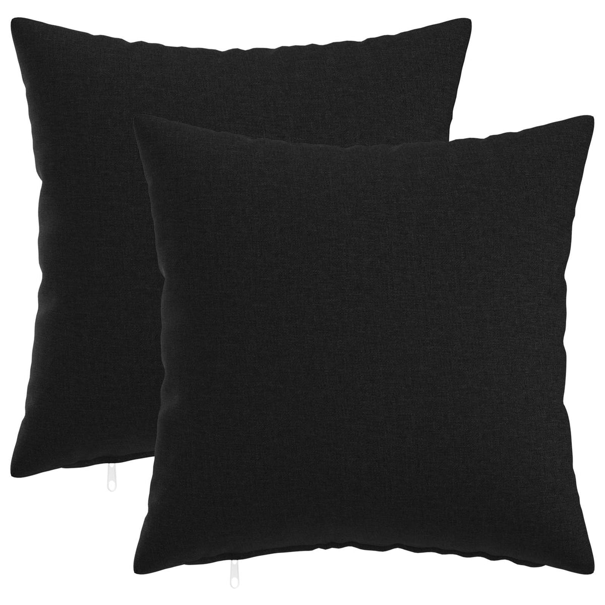 vidaXL Kussensloop 2 st HEERLEN Zwart 30 x 30 cm Stof
