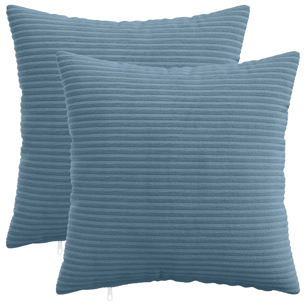 vidaXL Kussensloop 2 pcs HEERLEN Blauw 30 x 30 cm corduroy