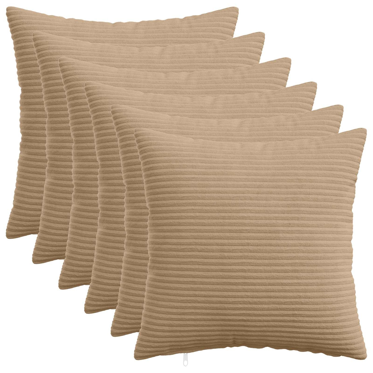 Kussensloop 6 pcs HEERLEN Bruin 30 x 30 cm corduroy is nu te koop bij PeponiXL, paradijselijk wonen!