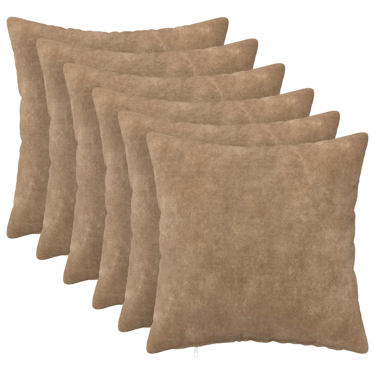 Kussensloop 6 pcs HEERLEN Taupe 30 x 30 cm Microfiber Fleece is nu te koop bij PeponiXL, paradijselijk wonen!