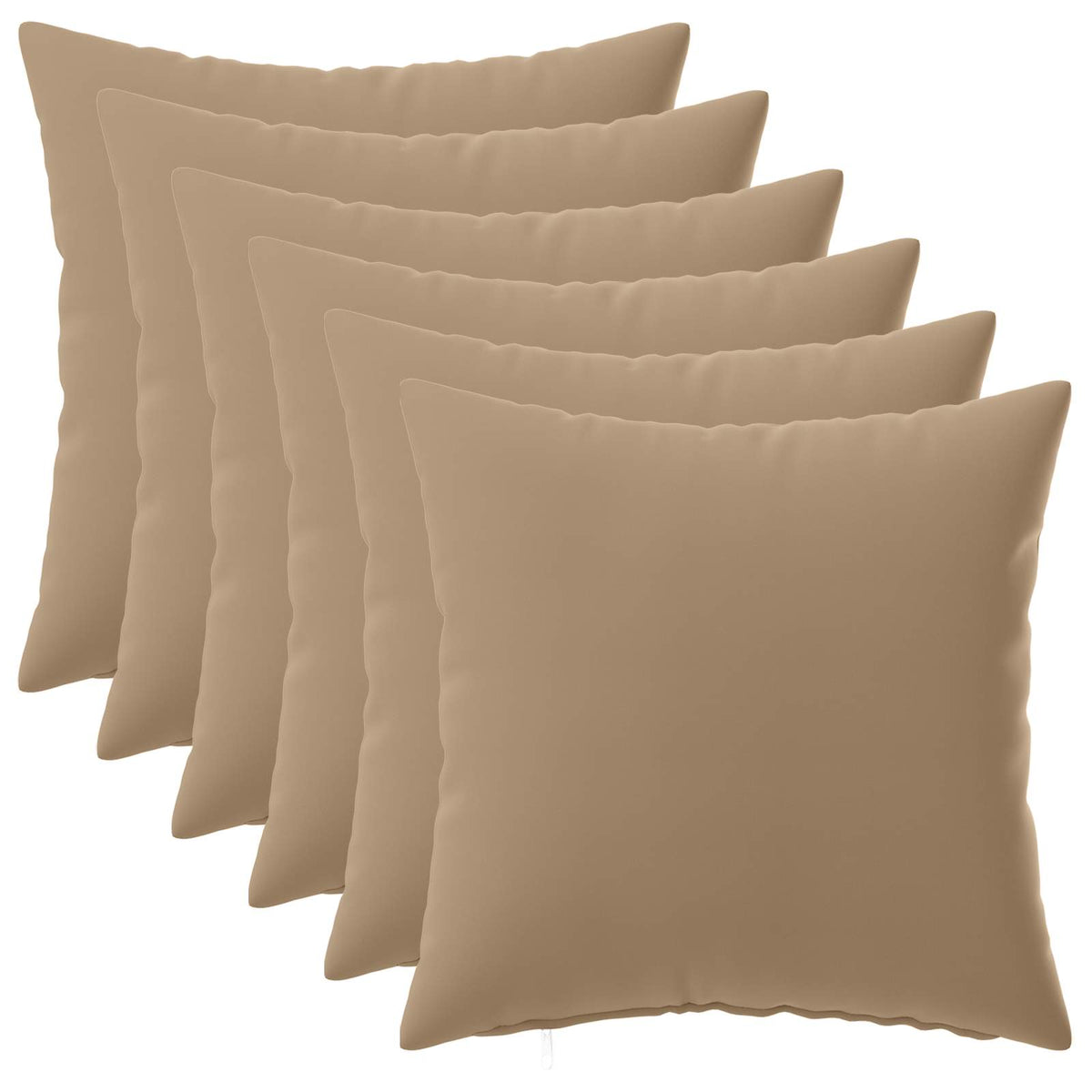Kussensloop 6 st HEERLEN Taupe 30 x 30 cm Polyester is nu te koop bij PeponiXL, paradijselijk wonen!