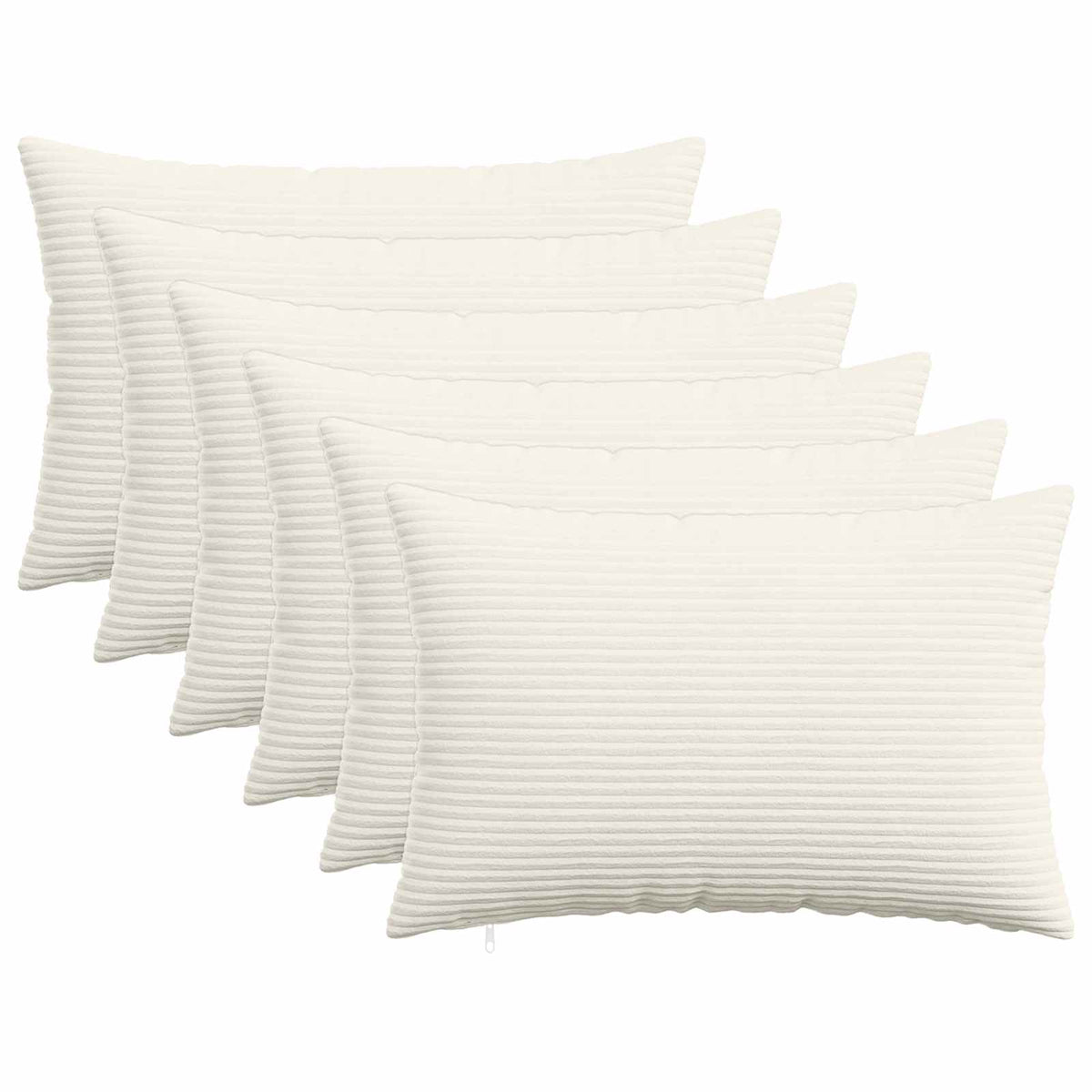 Kussensloop 6 pcs HEERLEN Crèmekleurig 30 x 50 cm corduroy is nu te koop bij PeponiXL, paradijselijk wonen!