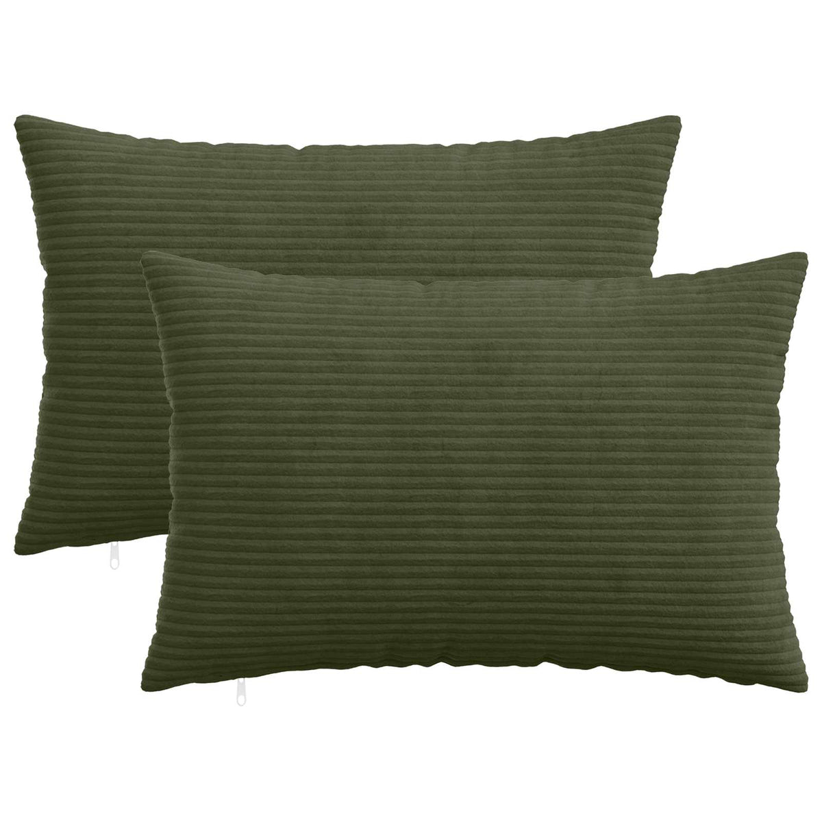 Kussensloop 2 pcs HEERLEN Groen 30 x 50 cm corduroy is nu te koop bij PeponiXL, paradijselijk wonen!