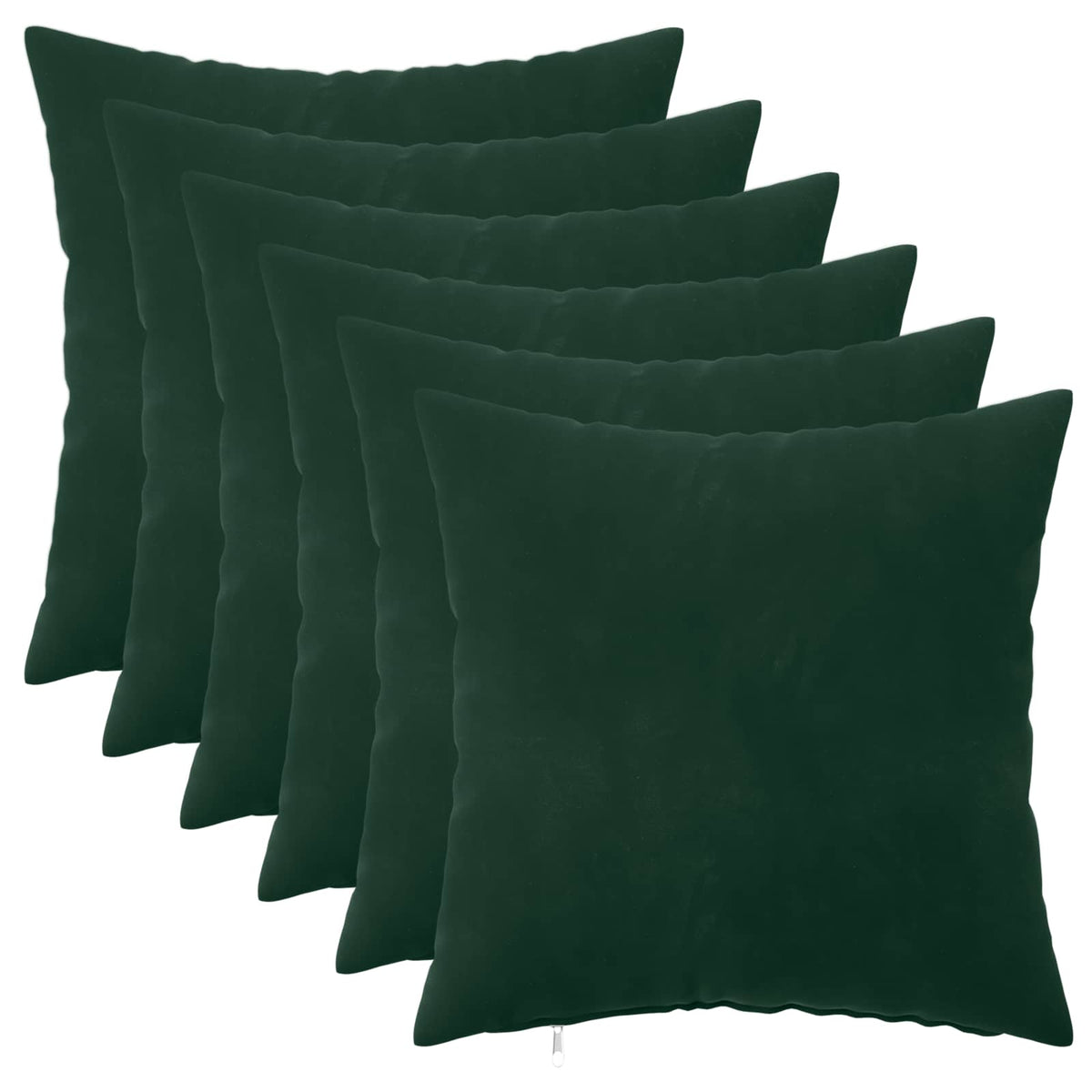 Kussensloop 6 pcs HEERLEN Donkergroen 35 x 35 cm Fluweel is nu te koop bij PeponiXL, paradijselijk wonen!
