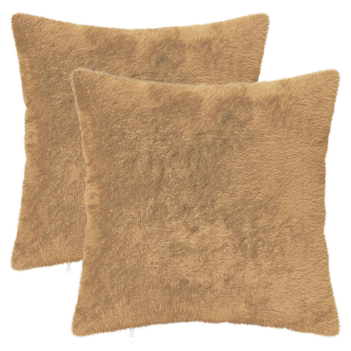 Kussensloop 2 st HEERLEN Taupe 35 x 35 cm Nep Konijnenbont is nu te koop bij PeponiXL, paradijselijk wonen!