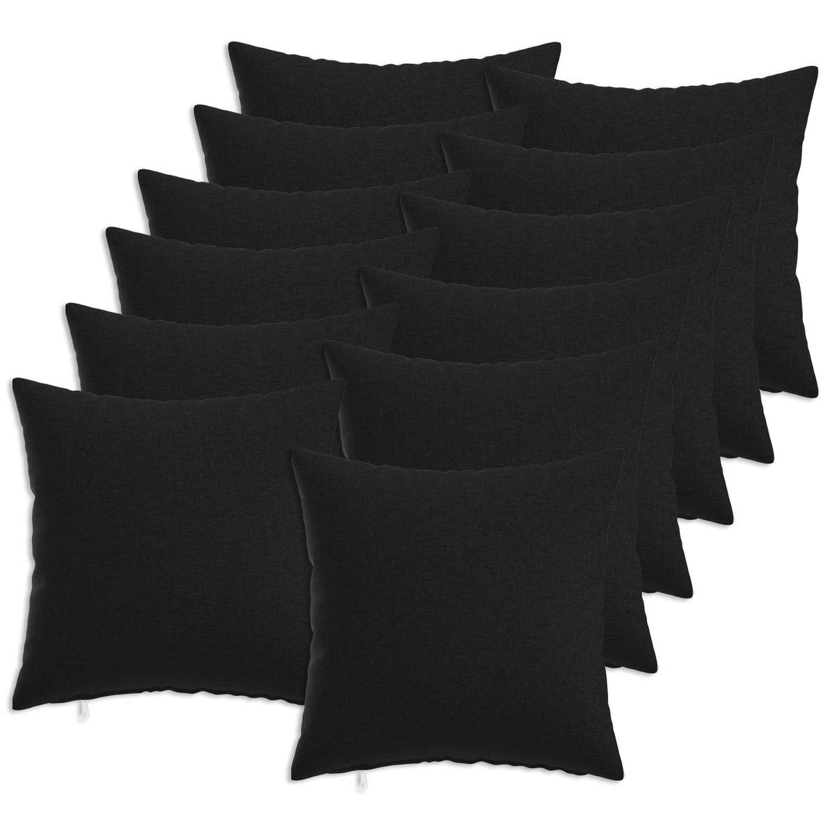 vidaXL Kussensloop 12 st HEERLEN Zwart 40 x 40 cm Stof
