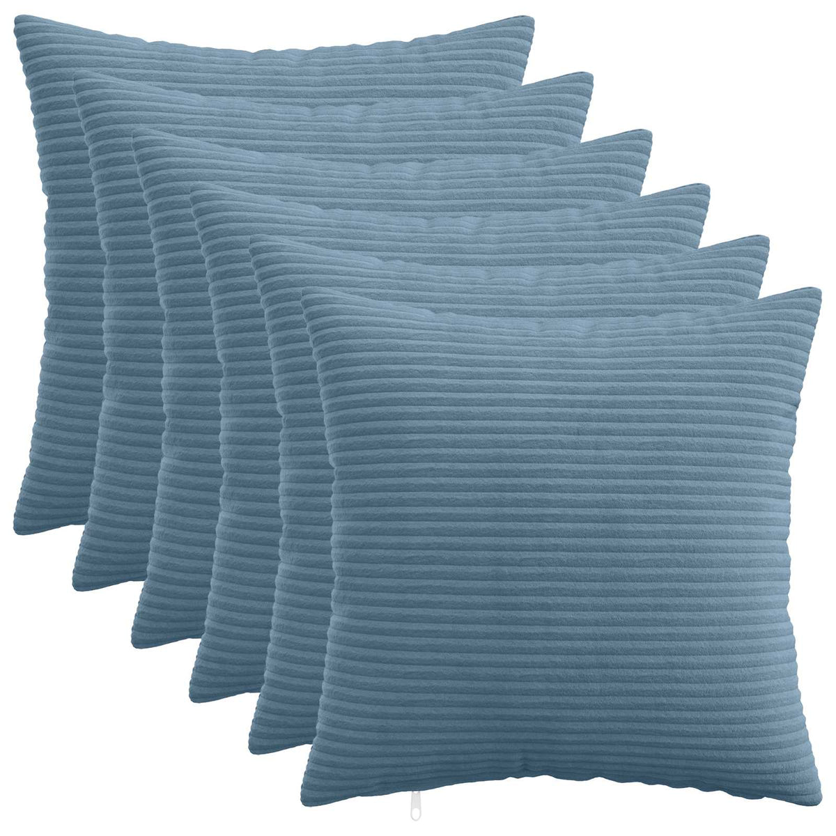Kussensloop 6 pcs HEERLEN Blauw 40 x 40 cm corduroy is nu te koop bij PeponiXL, paradijselijk wonen!
