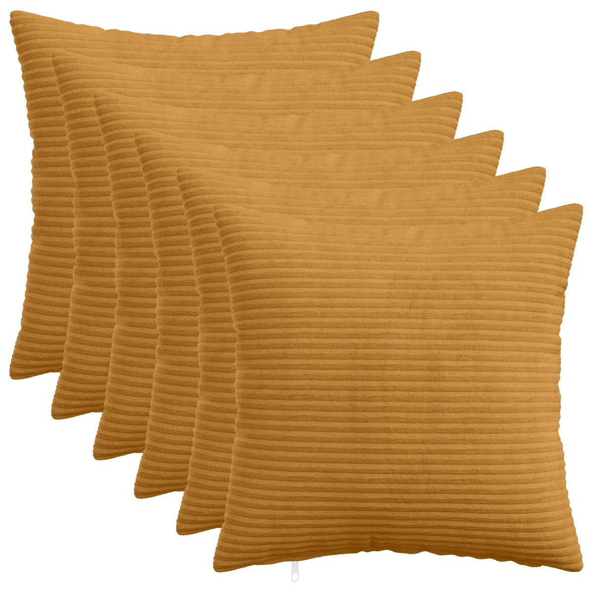 Kussensloop 6 pcs HEERLEN Geel 40 x 40 cm corduroy is nu te koop bij PeponiXL, paradijselijk wonen!