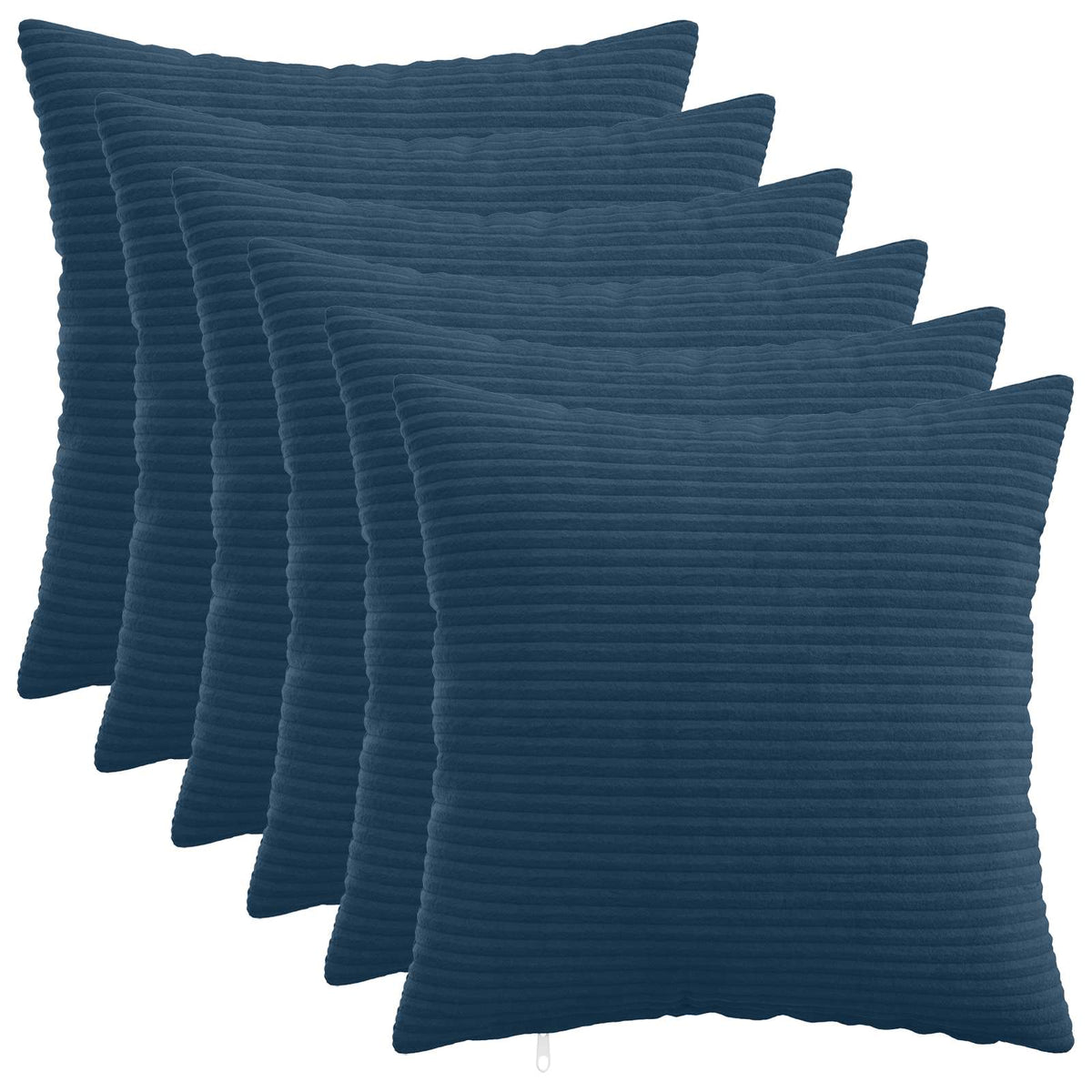 Kussensloop 6 pcs HEERLEN Marineblauw 40 x 40 cm corduroy is nu te koop bij PeponiXL, paradijselijk wonen!
