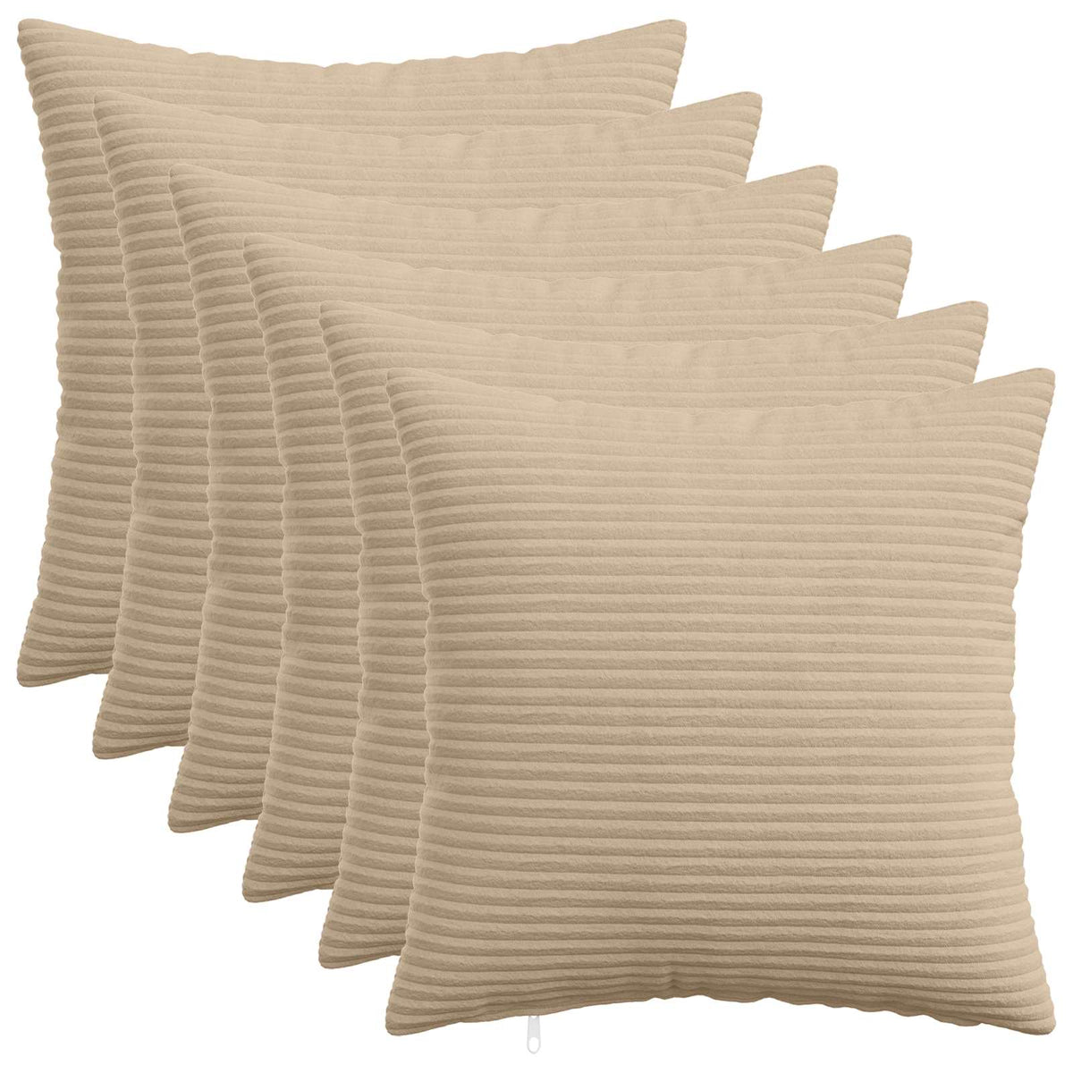 Kussensloop 6 pcs HEERLEN Taupe 40 x 40 cm corduroy is nu te koop bij PeponiXL, paradijselijk wonen!