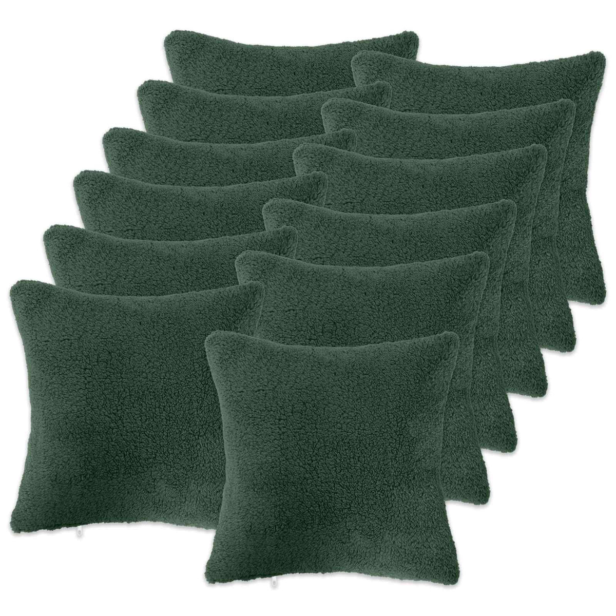 Kussensloop 12 pcs HEERLEN Donkergroen 40 x 40 cm Bouclé is nu te koop bij PeponiXL, paradijselijk wonen!