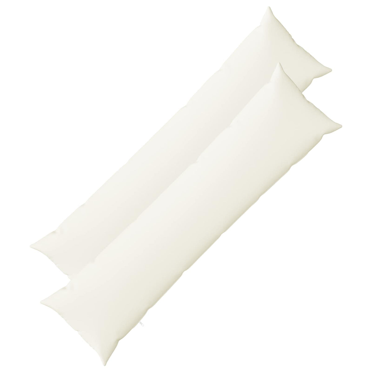 vidaXL Kussensloop 2 st HEERLEN Wit 40 x 145 cm Stof