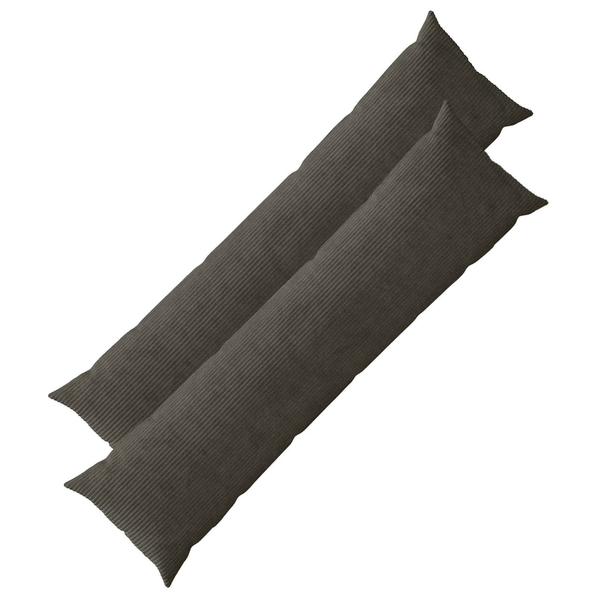 vidaXL Kussensloop 2 pcs HEERLEN Antracietkleurig 40 x 145 cm corduroy