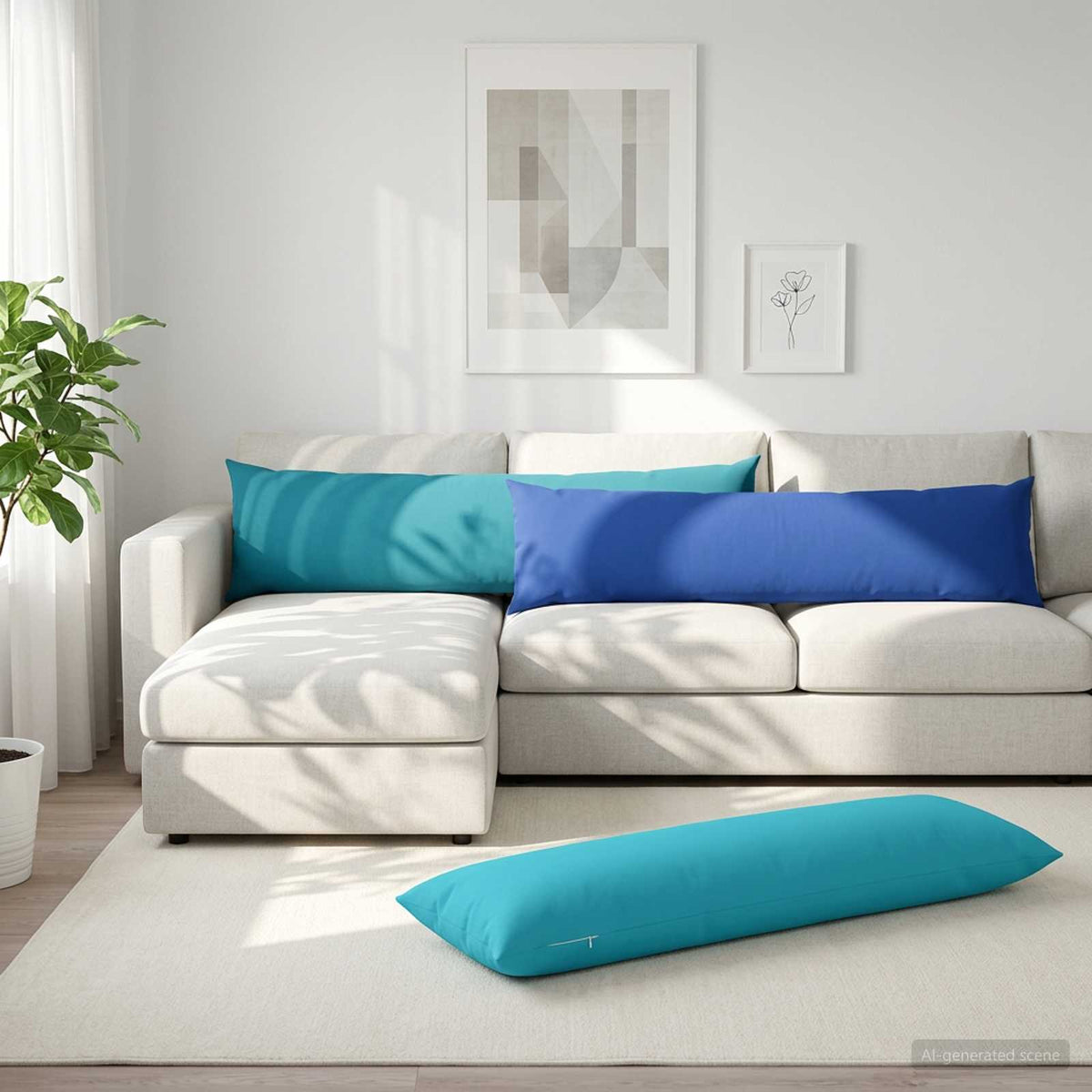 Kussen met kussen HEERLEN 2 st Turquoise Polyester is nu te koop bij PeponiXL, paradijselijk wonen!
